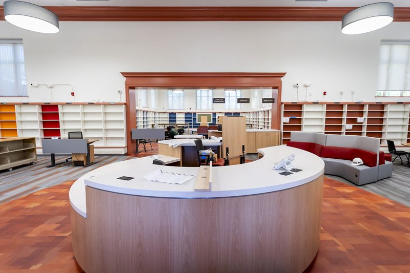 Circulation desk and main floor