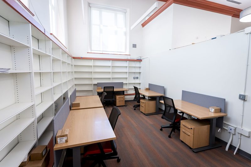 Staff work room — new partitions, power and data